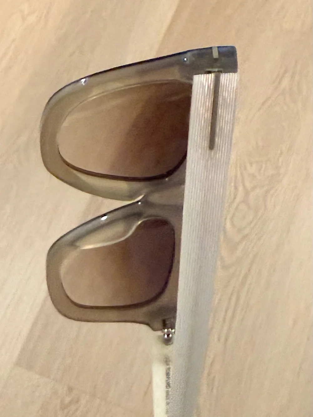 Tom Ford Beige Cat-Eye Sunglasses with Gradient Lenses